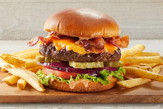 TGI Fridays USA Menu 22 Bacon Cheese Burger