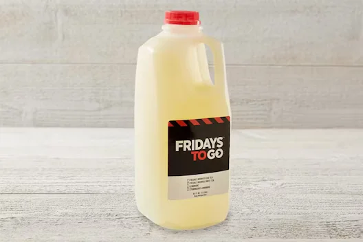 TGI Fridays USA Menu 70 Lemonade 12 Gallon Jug