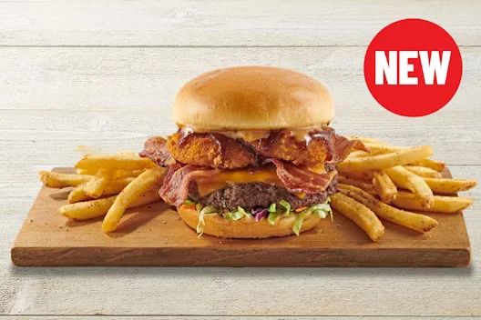 TGI Fridays USA Menu 27 NEW! Texas BBQ Bacon Cheeseburger