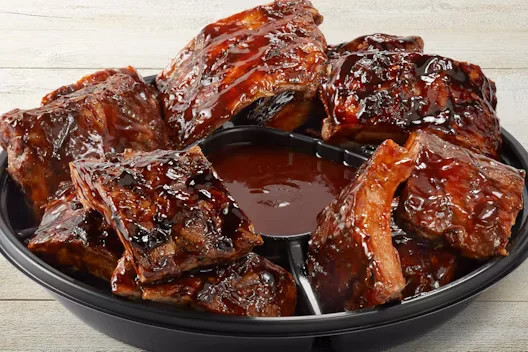 TGI Fridays USA Menu 117 Whiskey Glaze & BBQ Ribs Platter