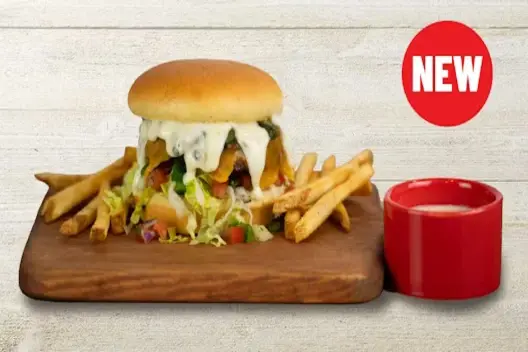 TGI Fridays USA Menu 28 NEW! Big Queso Energy Burger